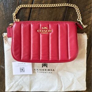 Coach Nolita 19 clutch with Chain in Red Apple Nappa Leather